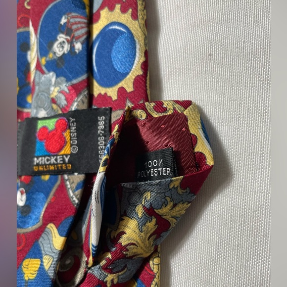 Vintage 90s Disney Unlimited Rare Limited watch car Men’s tie - Picture 3 of 3